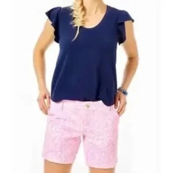 Lilly Pulitzer Pink Patterned Women Shorts - Picture 7 of 7
